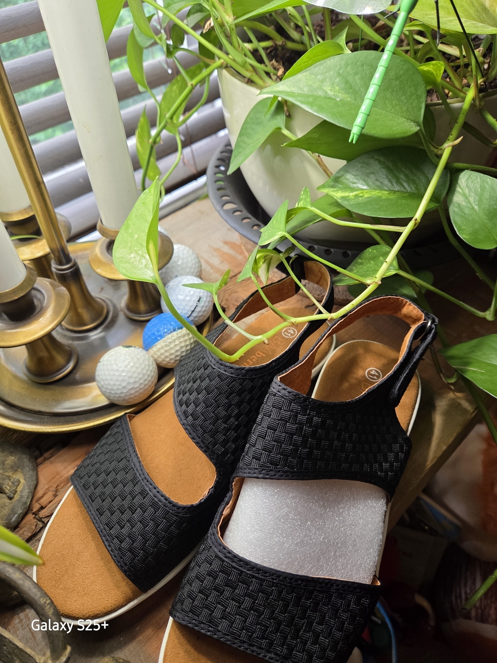 bernie mev. Black Woven Slip-On Sandals